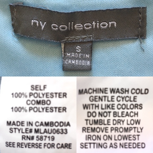 NY Collection Blue Ombré Lace Tunic Top Like New - Picture 4 of 4